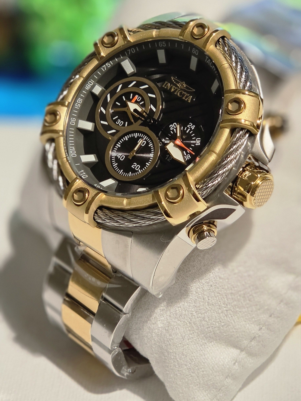 Invicta Bolt Ace 49748 Men’s 52mm Two-Tone Gold Steel Watch - Picture 3 of 8